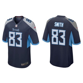 Men's Tennessee Titans Rodney Smith Navy Game Jersey
