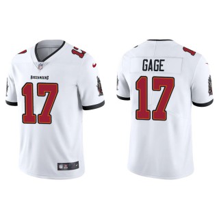 Men's Buccaneers Russell Gage White Vapor Limited Jersey