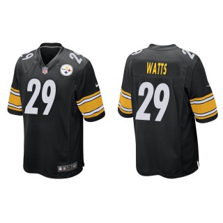 Steelers Ryan Watts Black Game Jersey