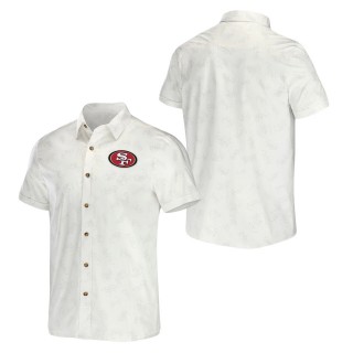 Men's San Francisco 49ers NFL x Darius Rucker Collection by Fanatics White Woven Button-Up T-Shirt