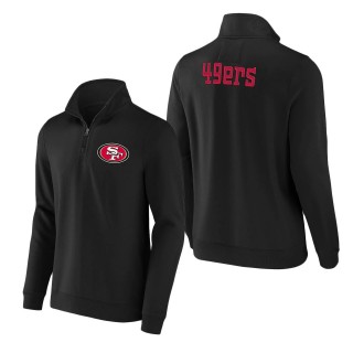 Men's San Francisco 49ers NFL x Darius Rucker Collection by Fanatics Black Tri-Blend Quarter-Zip Sweatshirt