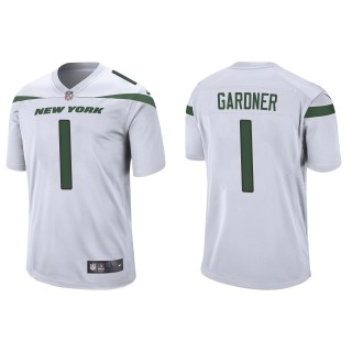 Men's Jets Sauce Gardner White 2022 NFL Draft Game Jersey
