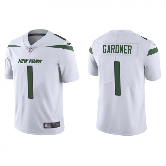 Men's Jets Sauce Gardner White 2022 NFL Draft Vapor Limited Jersey