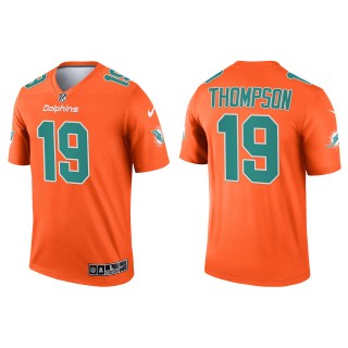 Men's Dolphins Skylar Thompson Orange Inverted Legend Jersey