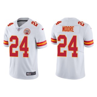 Men's Chiefs Skyy Moore White 2022 NFL Draft Vapor Limited Jersey