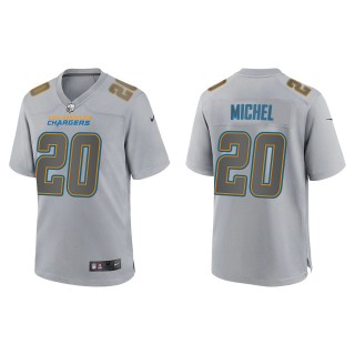 Men's Los Angeles Chargers Sony Michel Gray Atmosphere Fashion Game Jersey