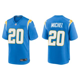 Men's Los Angeles Chargers Sony Michel Powder Blue Game Jersey
