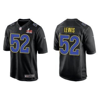 Terrell Lewis Rams Black Super Bowl LVI Game Fashion Jersey