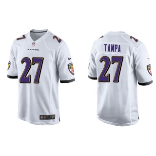 Ravens T.J. Tampa White Game Jersey