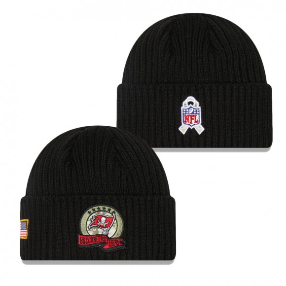 Men's Tampa Bay Buccaneers Black 2022 Salute To Service Knit Hat