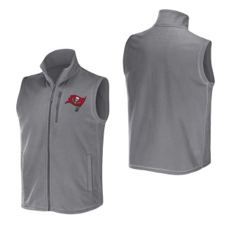 Men's Tampa Bay Buccaneers NFL x Darius Rucker Collection by Fanatics Gray Polar Fleece Full-Zip Vest