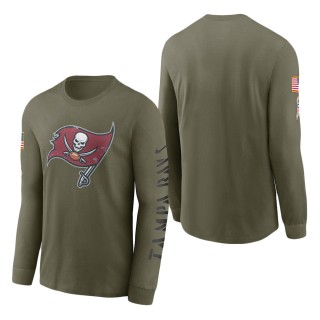 Men's Tampa Bay Buccaneers Olive 2022 Salute To Service Long Sleeve T-Shirt