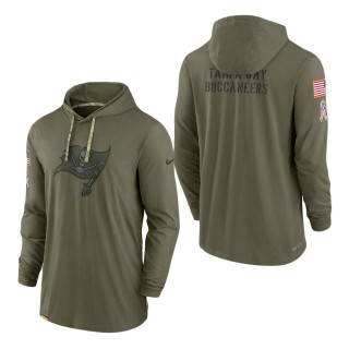 Men's Tampa Bay Buccaneers Olive 2022 Salute to Service Tonal Pullover Hoodie