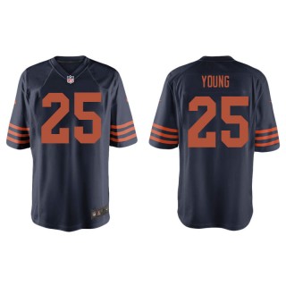 Men's Bears Tavon Young Navy Throwback Game Jersey