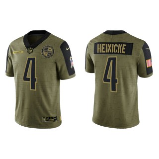 Taylor Heinicke Commanders Salute to Service Limited Men's Olive Jersey