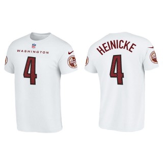 Taylor Heinicke Commanders Name & Number  Men's White T-Shirt