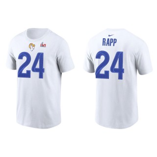 Taylor Rapp Rams Super Bowl LVI  Men's White T-Shirt