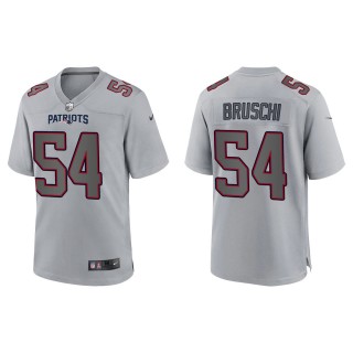 Men's Tedy Bruschi New England Patriots Gray Atmosphere Fashion Game Jersey