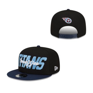 Tennessee Titans Black Navy 2022 NFL Draft 9FIFTY Snapback Adjustable Hat