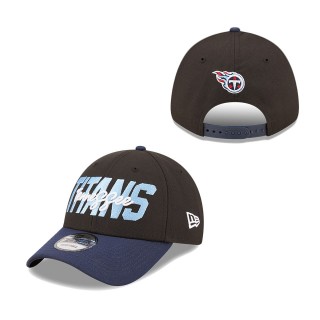 Tennessee Titans Black Navy 2022 NFL Draft 9FORTY Adjustable Hat