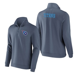 Men's Tennessee Titans NFL x Darius Rucker Collection by Fanatics Navy Tri-Blend Quarter-Zip Sweatshirt