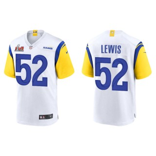 Super Bowl LVI Terrell Lewis Rams White Game Jersey
