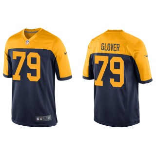 Packers Travis Glover Navy Throwback Game Jersey