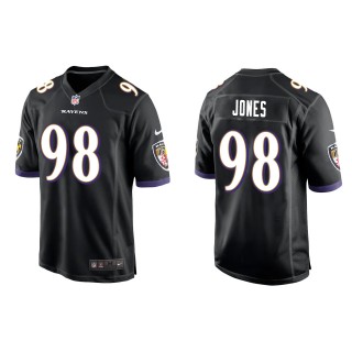 Men's Ravens Travis Jones Black Game Jersey