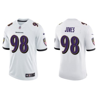 Men's Ravens Travis Jones White Vapor Limited Jersey