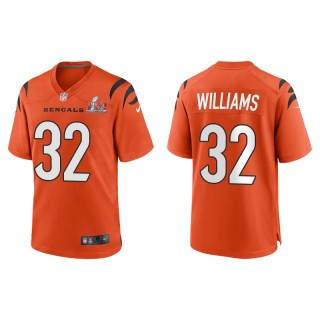 Super Bowl LVI Trayveon Williams Bengals Orange Game Jersey