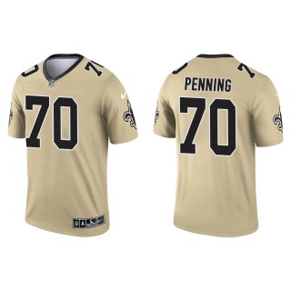 Men's Saints Trevor Penning Gold 2022 NFL Draft Inverted Legend Jersey