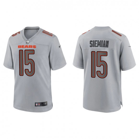 Men's Trevor Siemian Chicago Bears Gray Atmosphere Fashion Game Jersey
