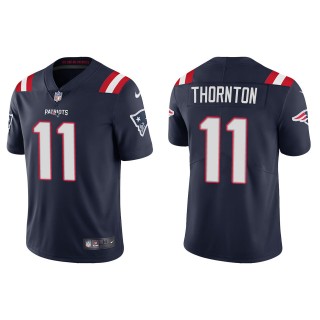Men's New England Patriots Tyquan Thornton Navy Vapor Limited Jersey
