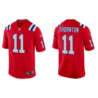 Men's New England Patriots Tyquan Thornton Red Alternate Game Jersey