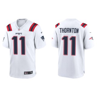 Men's New England Patriots Tyquan Thornton White Game Jersey