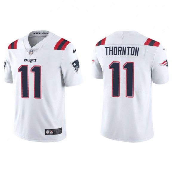 Men's New England Patriots Tyquan Thornton White Vapor Limited Jersey