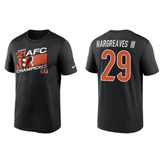 Vernon Hargreaves III Bengals 2021 AFC Champions Iconic Men's Black T-Shirt