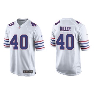 Men's Bills Von Miller White Alternate Game Jersey
