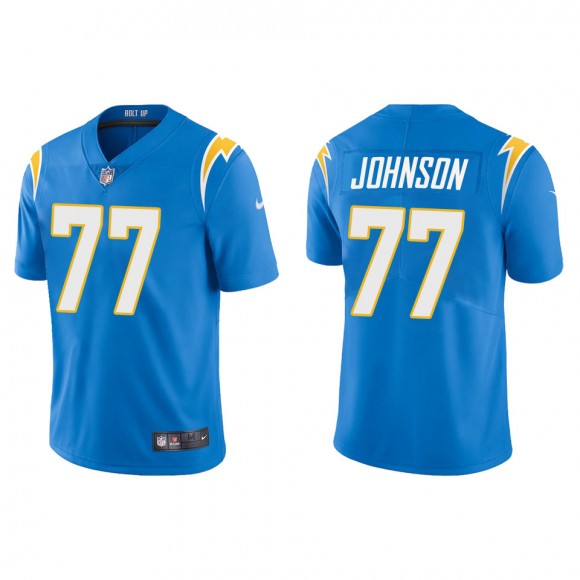 Men's Chargers Zion Johnson Powder Blue 2022 NFL Draft Vapor Limited Jersey