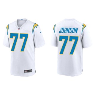 Men's Chargers Zion Johnson White 2022 NFL Draft Game Jersey