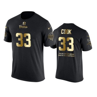 Minnesota Vikings #33 Dalvin Cook Metall Dark Nike Golden Special T-Shirt - Men