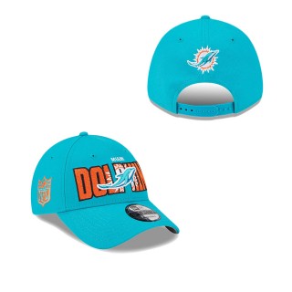 Men's Miami Dolphins Aqua 2023 NFL Draft 9FORTY Adjustable Hat