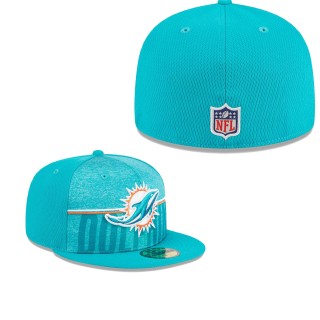 Men's Miami Dolphins Aqua 2023 NFL Training Camp 59FIFTY Fitted Hat