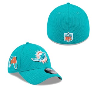 Miami Dolphins Aqua 2024 NFL Draft 39THIRTY Flex Hat