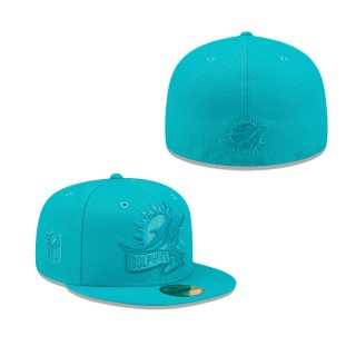 Men's Miami Dolphins Aqua Tonal 2022 Sideline 59FIFTY Fitted Hat