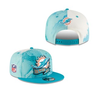 Men's Miami Dolphins Blue 2022 Sideline 9FIFTY Ink Dye Snapback Hat