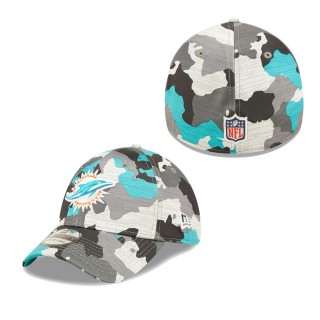 Men's Miami Dolphins Camo 2022 NFL Training Camp Official 39THIRTY Flex Hat