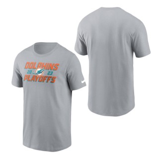 Miami Dolphins Gray 2023 NFL Playoffs Iconic T-Shirt