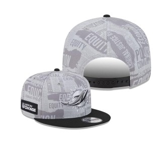 Miami Dolphins Gray Black 2023 Inspire Change 9FIFTY Snapback Hat