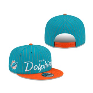 Miami Dolphins Pinstripe 9FIFTY Snapback Hat